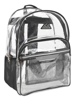 Summit Ridge Clear PVC Backpack with Black Trim
